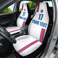 Custom Iceland Football Car Seat Cover White with Flag Style