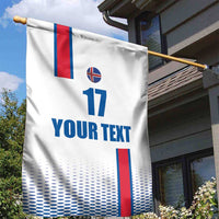 Custom Iceland Football Garden Flag White with Flag Style