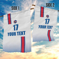 Custom Iceland Football Garden Flag White with Flag Style