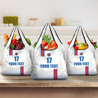 Custom Iceland Football Grocery Bag White with Flag Style