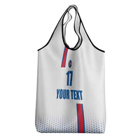 Custom Iceland Football Grocery Bag White with Flag Style