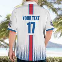 Custom Iceland Football Hawaiian Shirt White with Flag Style