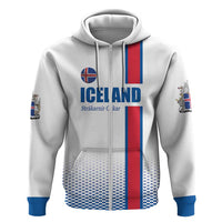 Custom Iceland Football Hoodie White with Flag Style