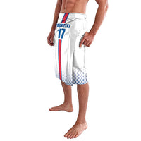 Custom Iceland Football Lavalava White with Flag Style