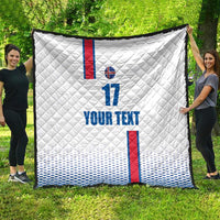 Custom Iceland Football Quilt White with Flag Style