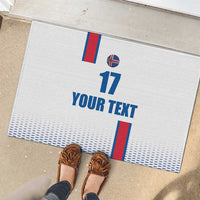 Custom Iceland Football Rubber Doormat White with Flag Style