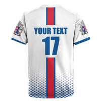 Custom Iceland Football Rugby Jersey White with Flag Style