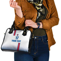 Custom Iceland Football Shoulder Handbag White with Flag Style