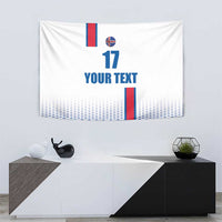 Custom Iceland Football Tapestry White with Flag Style