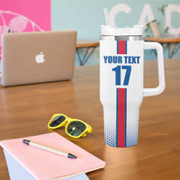 Custom Iceland Football Tumbler With Handle White with Flag Style