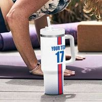 Custom Iceland Football Tumbler With Handle White with Flag Style