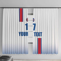 Custom Iceland Football Window Curtain White with Flag Style
