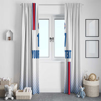 Custom Iceland Football Window Curtain White with Flag Style