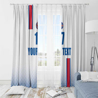 Custom Iceland Football Window Curtain White with Flag Style