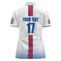Custom Iceland Football Women Polo Shirt White with Flag Style