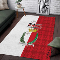 Malta Independence Day Area Rug Flag Style with Coat of Arms