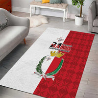 Malta Independence Day Area Rug Flag Style with Coat of Arms