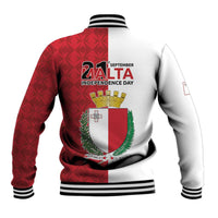 Malta Independence Day Baseball Jacket Flag Style with Coat of Arms