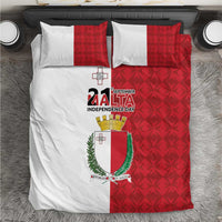 Malta Independence Day Bedding Set Flag Style with Coat of Arms