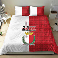 Malta Independence Day Bedding Set Flag Style with Coat of Arms