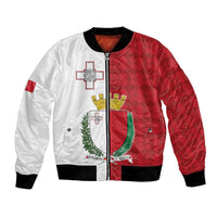 Malta Independence Day Bomber Jacket Flag Style with Coat of Arms