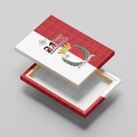 Malta Independence Day Canvas Wall Art Flag Style with Coat of Arms