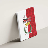 Malta Independence Day Canvas Wall Art Flag Style with Coat of Arms