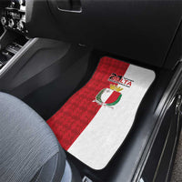 Malta Independence Day Car Mats Flag Style with Coat of Arms