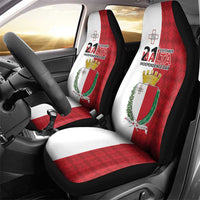 Malta Independence Day Car Seat Cover Flag Style with Coat of Arms