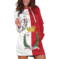 Malta Independence Day Hoodie Dress Flag Style with Coat of Arms