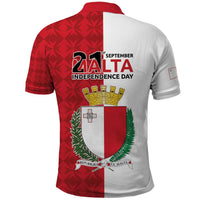 Malta Independence Day Polo Shirt Flag Style with Coat of Arms