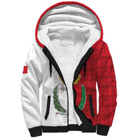 Malta Independence Day Sherpa Hoodie Flag Style with Coat of Arms