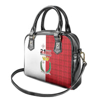 Malta Independence Day Shoulder Handbag Flag Style with Coat of Arms