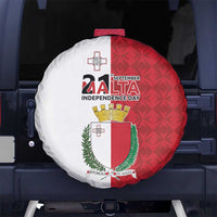Malta Independence Day Spare Tire Cover Flag Style with Coat of Arms