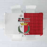 Malta Independence Day Tablecloth Flag Style with Coat of Arms