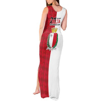 Malta Independence Day Tank Maxi Dress Flag Style with Coat of Arms