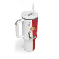 Malta Independence Day Tumbler With Handle Flag Style with Coat of Arms