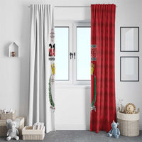 Malta Independence Day Window Curtain Flag Style with Coat of Arms