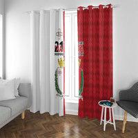 Malta Independence Day Window Curtain Flag Style with Coat of Arms