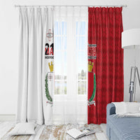 Malta Independence Day Window Curtain Flag Style with Coat of Arms