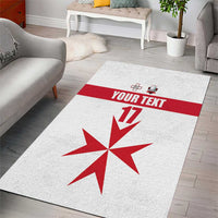 Custom Malta Rugby Area Rug Maltese Cross