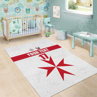 Custom Malta Rugby Area Rug Maltese Cross