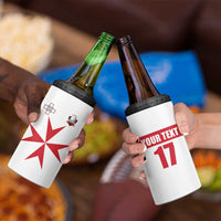 Custom Malta Rugby 4 in 1 Can Cooler Tumbler Maltese Cross