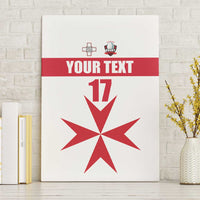 Custom Malta Rugby Canvas Wall Art Maltese Cross