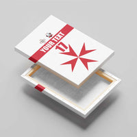 Custom Malta Rugby Canvas Wall Art Maltese Cross