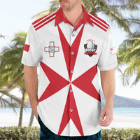 Custom Malta Rugby Hawaiian Shirt Maltese Cross