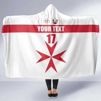 Custom Malta Rugby Hooded Blanket Maltese Cross