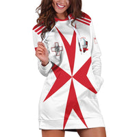 Custom Malta Rugby Hoodie Dress Maltese Cross