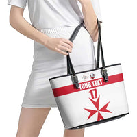Custom Malta Rugby Leather Tote Bag Maltese Cross
