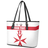 Custom Malta Rugby Leather Tote Bag Maltese Cross